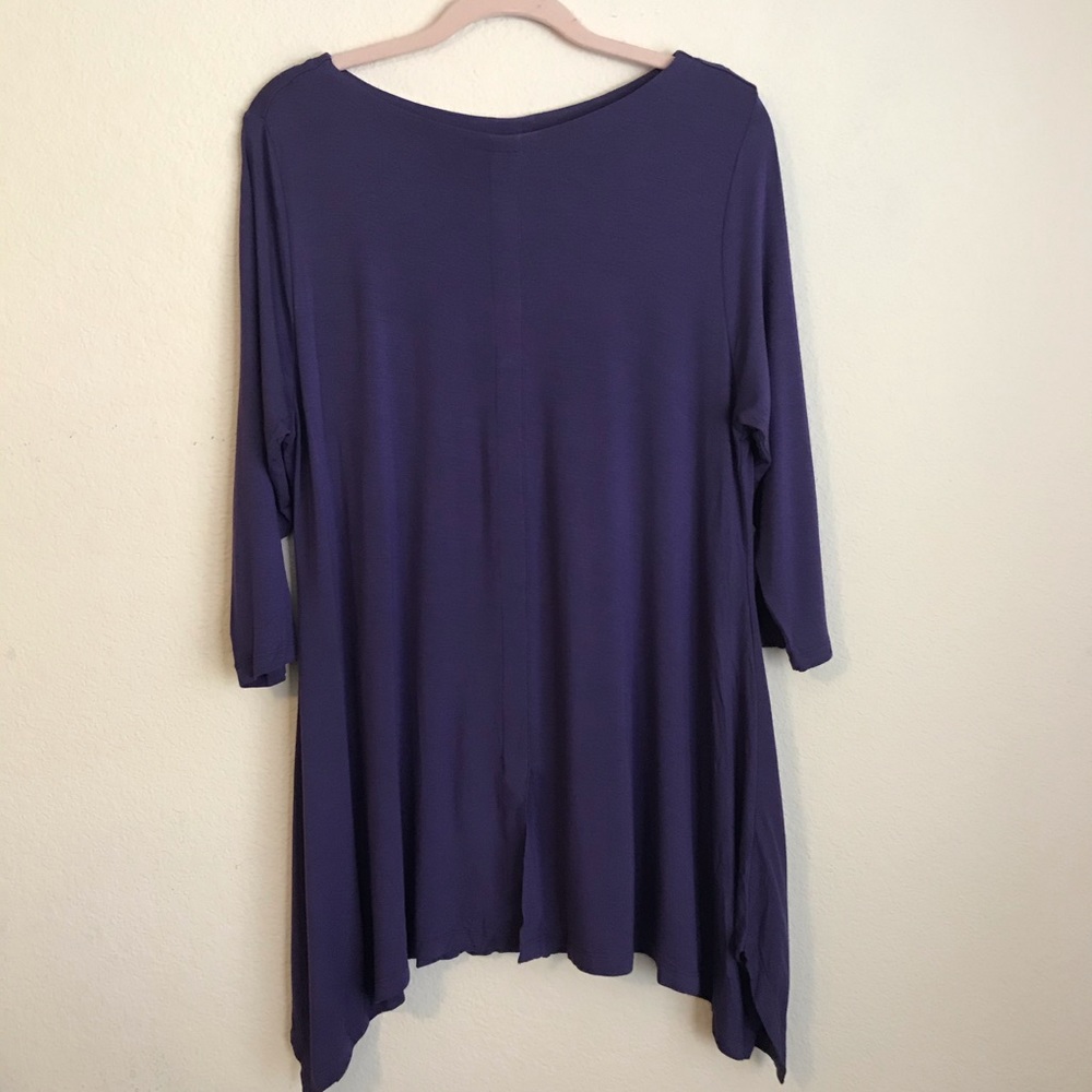 Soft Surroundings Purple Timely Tunic Top - XL